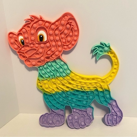 Disney Lion King Simba Large Silicone Bubble Popper Sensory Fidget Toy For Kids - Picture 1 of 3